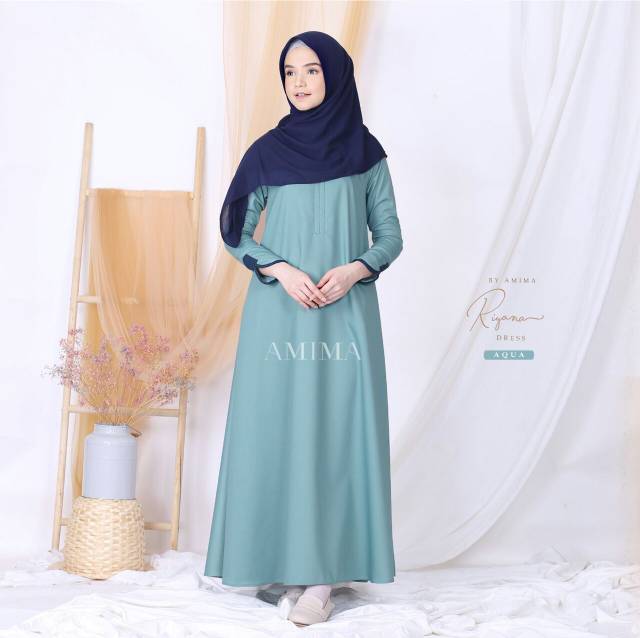 Amima gamis polos riyana dress