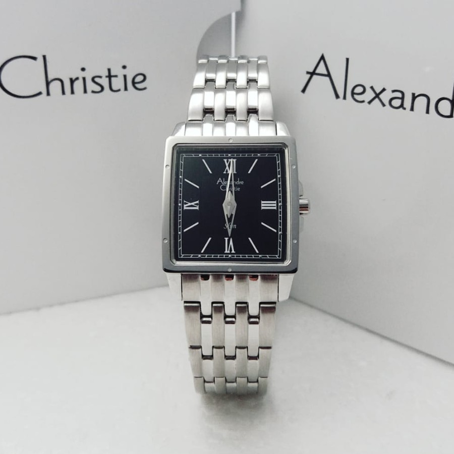 JAM TANGAN WANITA ALEXANDRE CHRISTIE AC 8438 SILVER BLACK ORIGINAL GARANSI RESMI 1 TAHUN