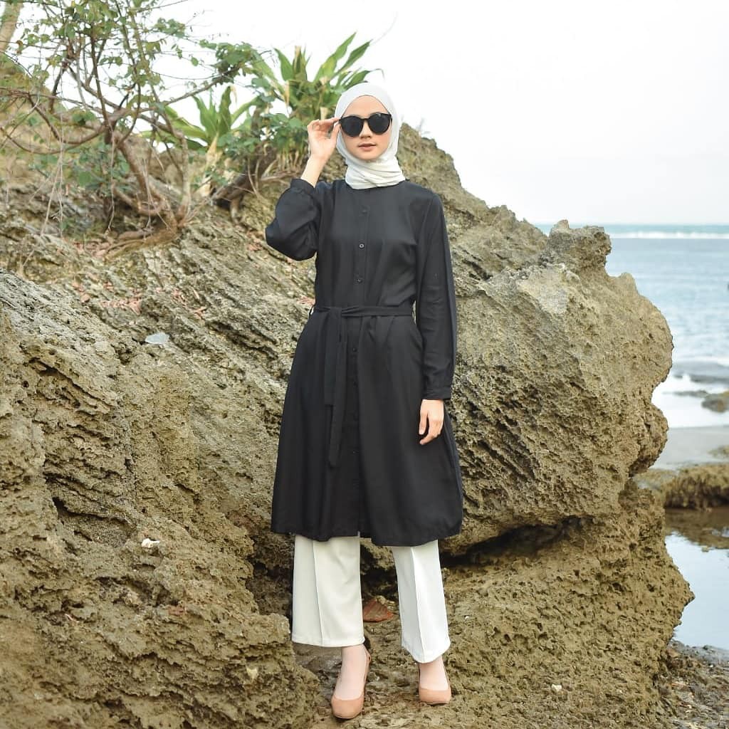 ZAMIA TUNIKA / tunik polos kekinian / baju atasan wanita terbaru / termurah