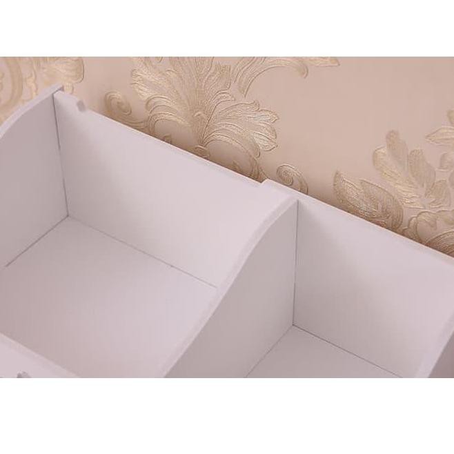 Promo Murah tempat make up akrilik by miniso rak kosmetik box laci polos putih JXK