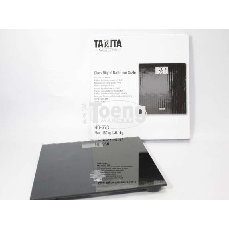 ULTRA SLIM DIGITAL GLASS SCALE HD-378 (Black) TANITA / TIMBANGAN BADAN TANITA