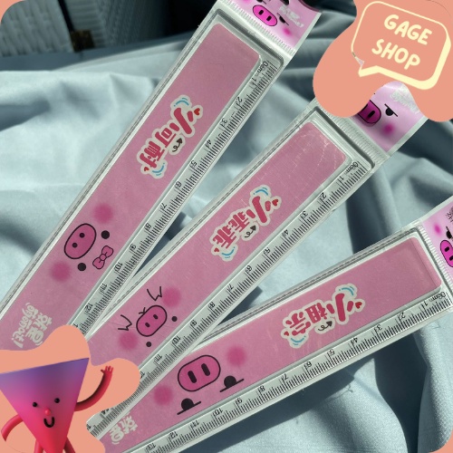 

penggaris 20cm karakter babi keperluan sekolah anak penggaris lucu imut penggaris elegan keren fancy bisa COD termurah import
