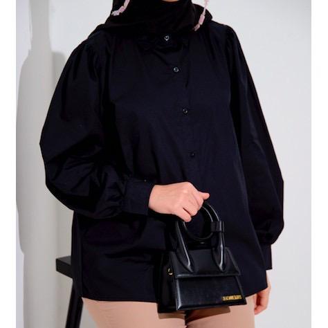 BEFAST - ZEC OOTD Wanita Blus AZIRA / Handa Puffy Shirt / Blouse Lengan Panjang Wanita / Blouse Casual Terbaru / Blouse Bisa Di Pakai Wanita Hijab / Blouse Polos