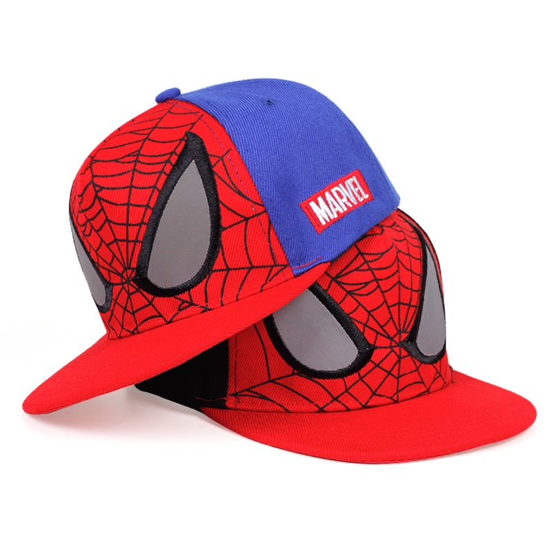 Topi Baseball Motif Bordir Marvel Spiderman Bahan Katun Untuk Anak Laki-Laki / Perempuan