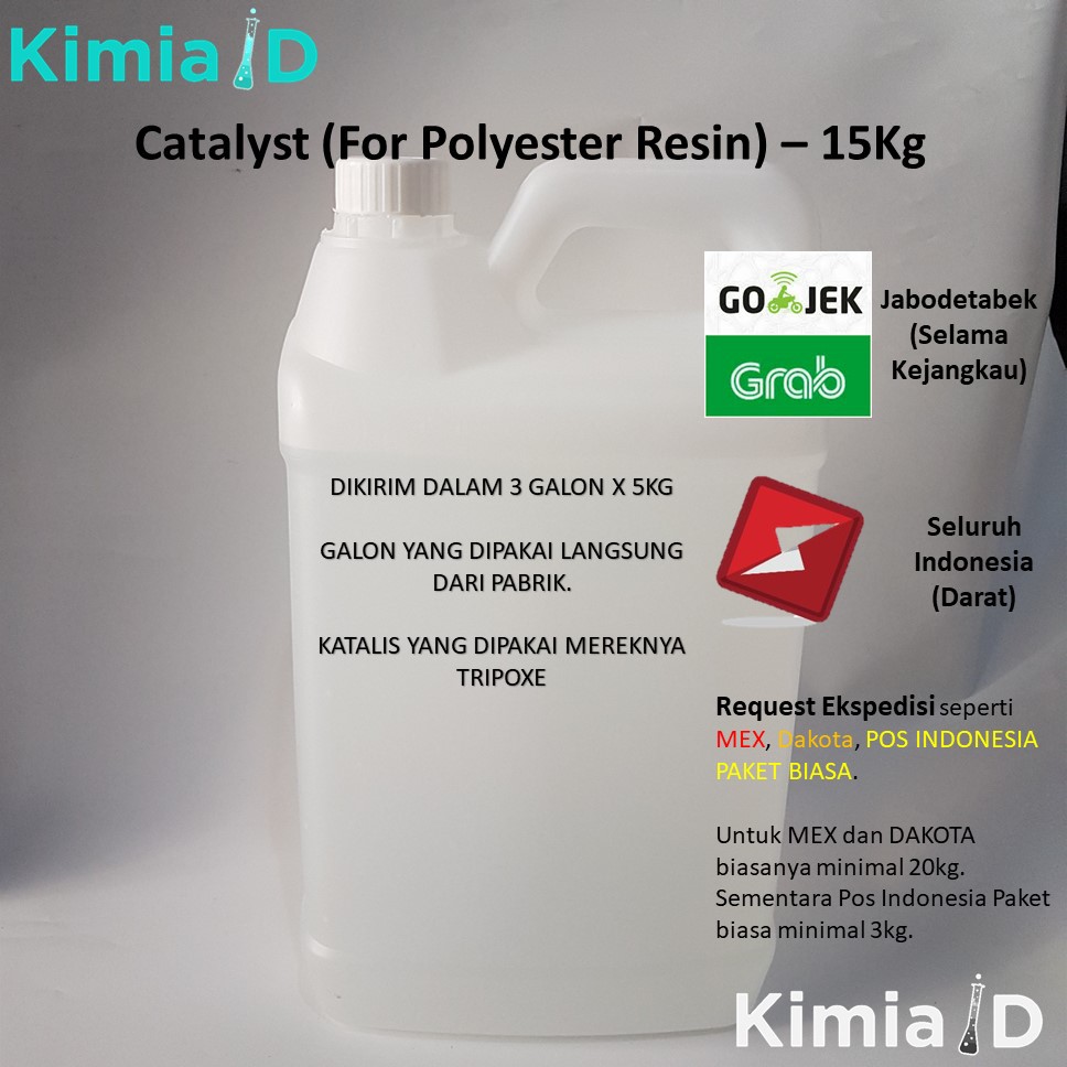 Catalyst - 15 Kg - Pengering Resin - Katalis Resin - Catalyst Resin - Katalis Resin Bening