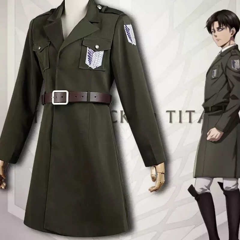 Attack On Titan SNK Coat Army Jacket Cosplay Costume Jubah