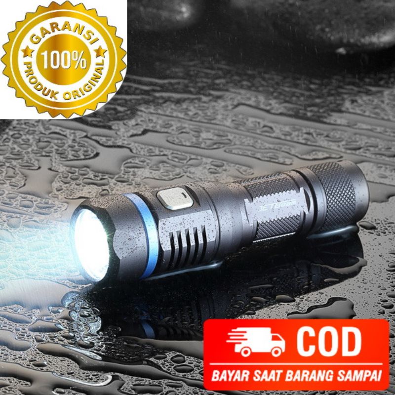 senter led JETBeam C8 Pro super terang jarak jauh original 1200 lumens