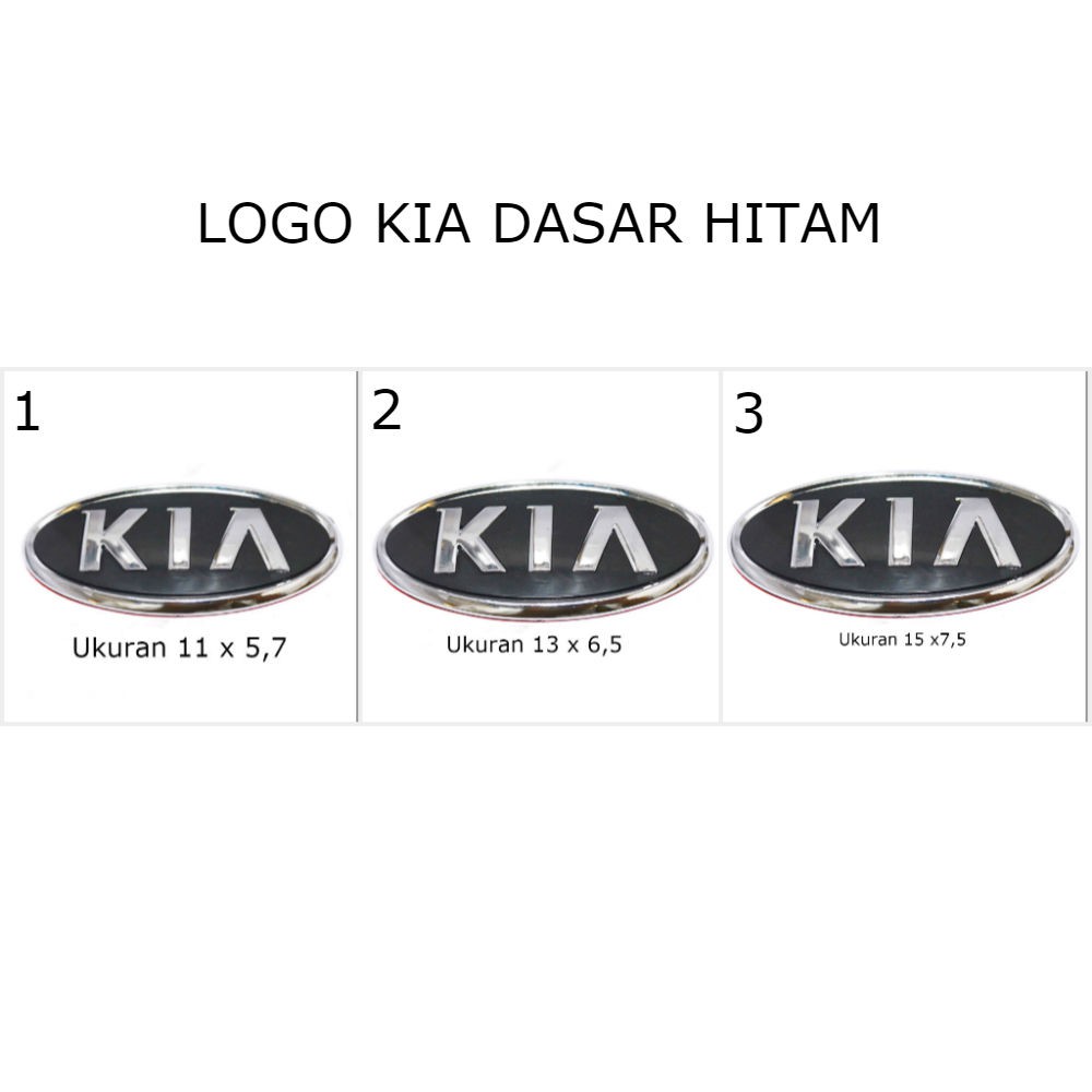 Emblem Logo Mobil KIA Dasar Hitam AST