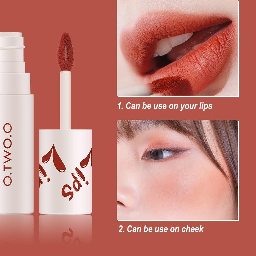 ♥ [] O.TWO.O Lip Clay Velvet Cream Matte Lipstick Waterproof Lip Tint & Cheek Mud OtwoO Liptint Lipc