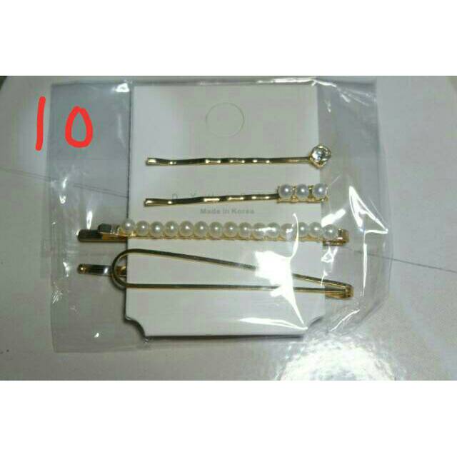 (READY!! MURAH!!) Jepitan ala korea 1 set / hairpin /jepitan kekinian / hair pin pearl / pearl