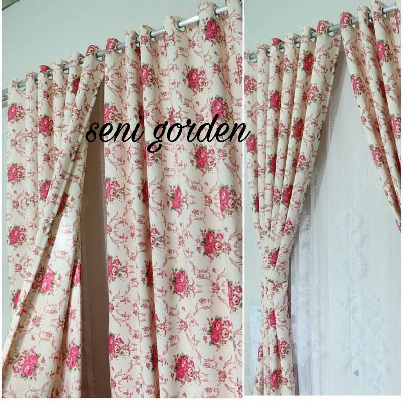 gorden shabby gorden motif bunga murah gorden minimalis tirai magnet korden jendela hordeng pintu