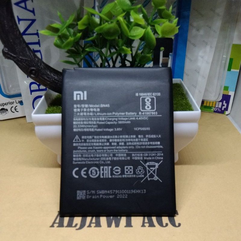 Baterai Bt Batre Battery Xiaomi Xiomi Redmi Note 5 Pro BN45 Original Battery Hp