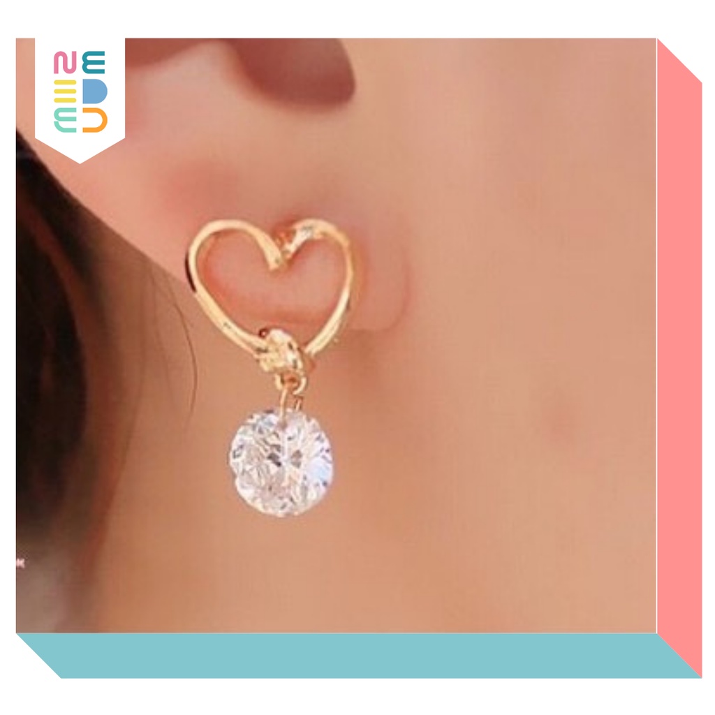 NEEDED.ID JKT | Love Diamond Earrings / Anting Korea Aesthetic Kekinian