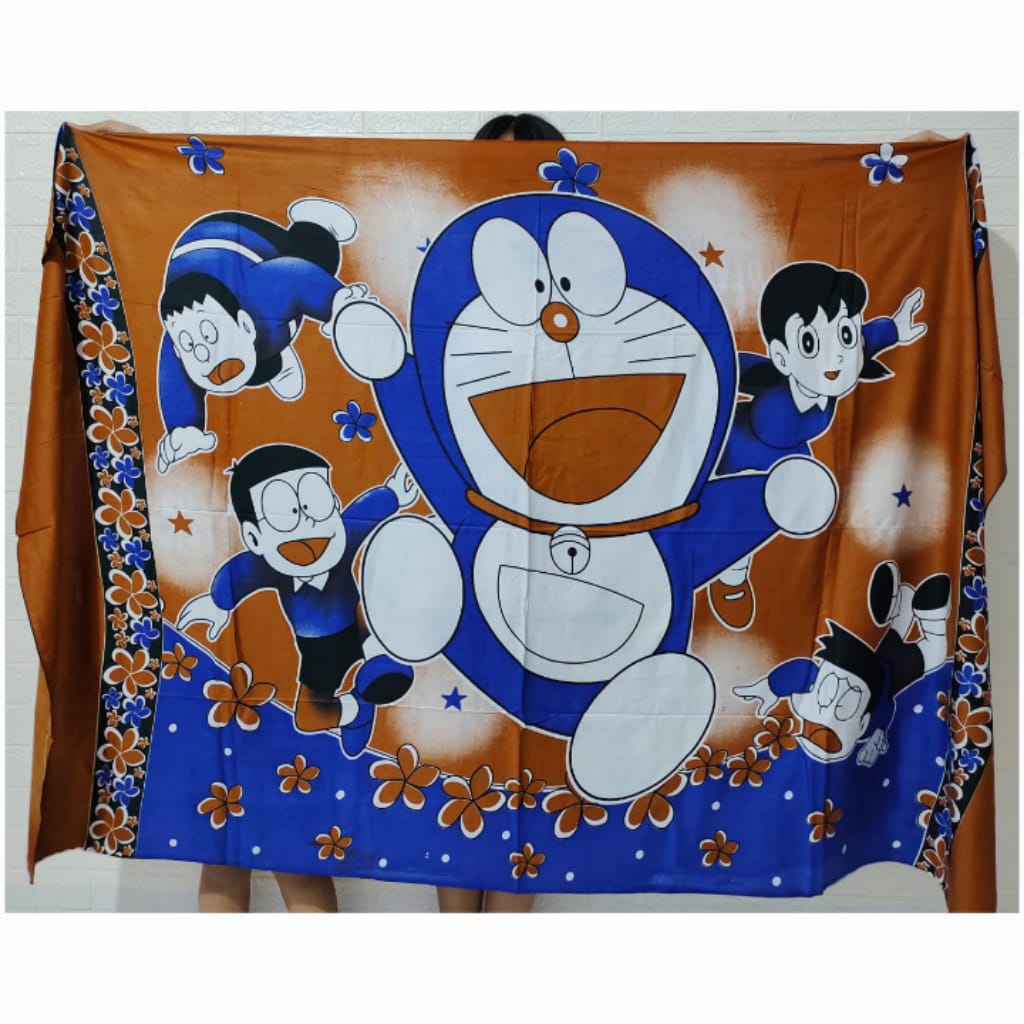 KAIN BALI MOTIF DORAEMON/KAIN PANTAI/SELIMUT MOTIF DORAEMON