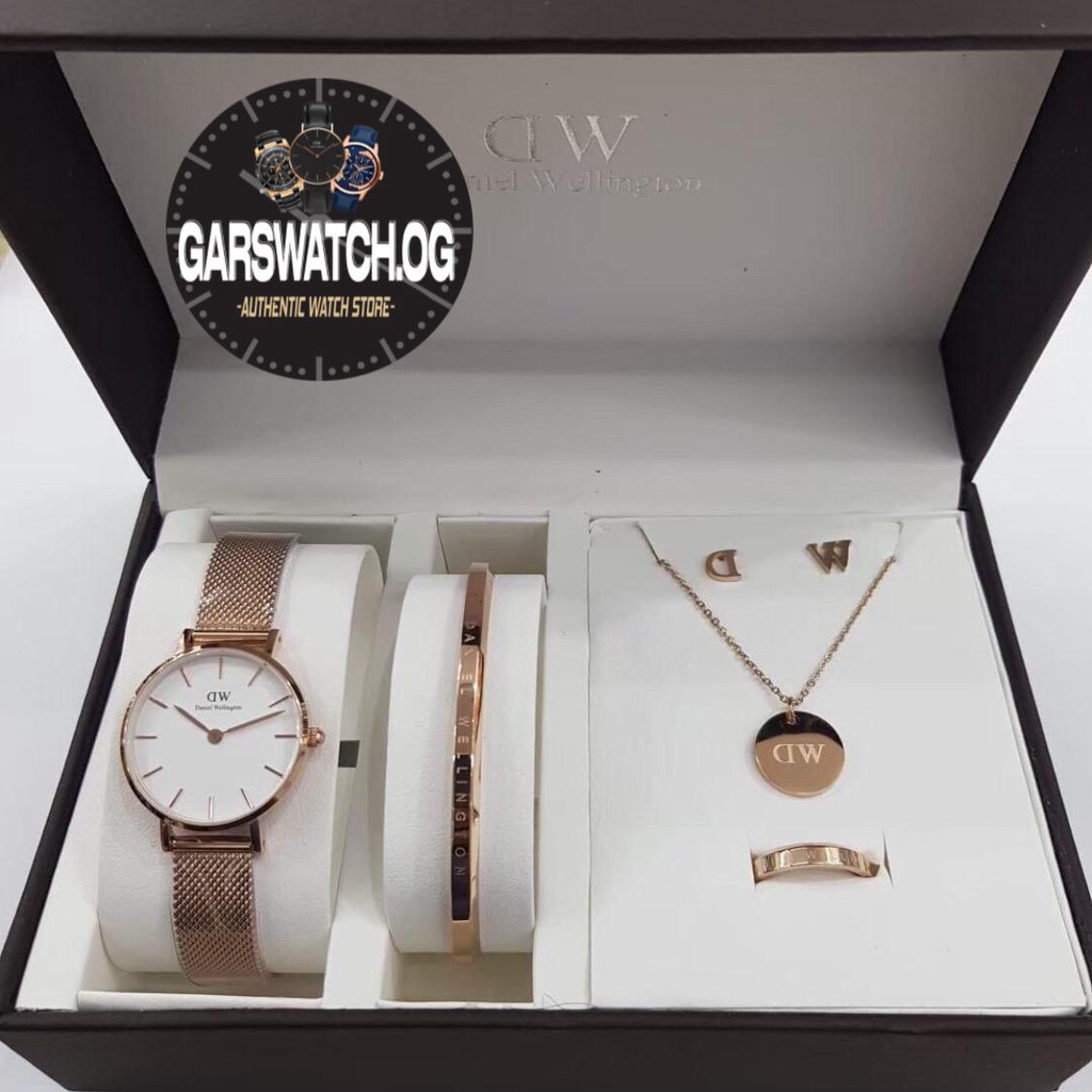 (ORIGINAL 100% - Garansi 1 Thn) Jam Tangan Daniel Wellington Original Pria / Wanita Pendant Set Melr