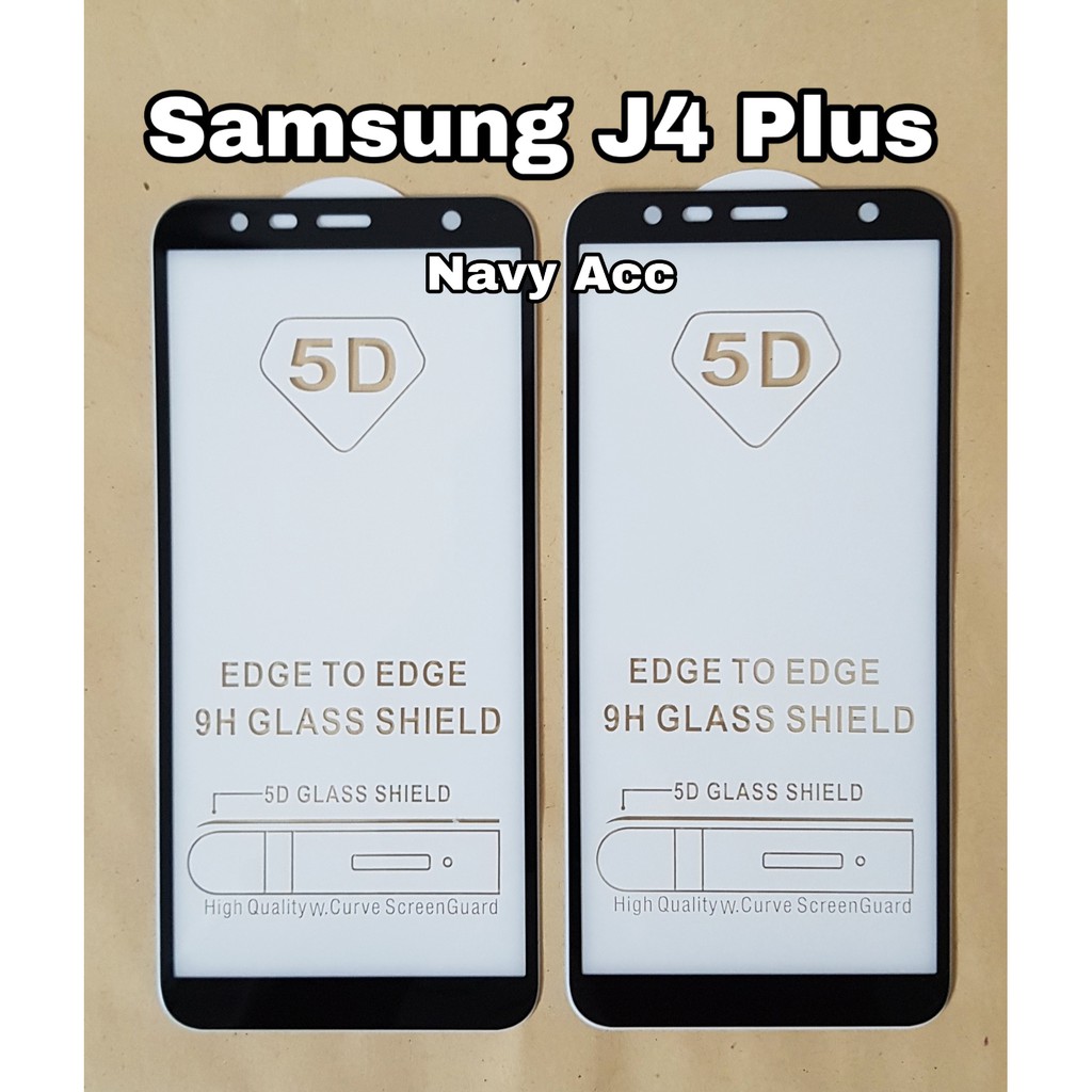 Tempered Glass Full Cover 5D Samsung J4 Plus - Tempered Glass J4 Plus