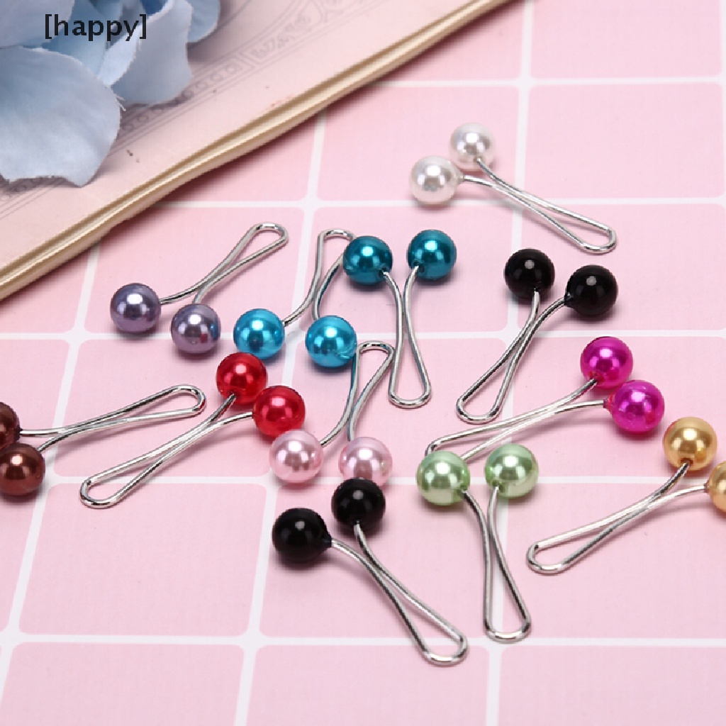 12pcs Bros Pin Aksen Mutiara Untuk Scarf Hijab Wanita Muslim