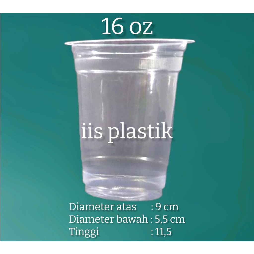 gelas plastik oz 10 , 12 , 14  dan 16 polos