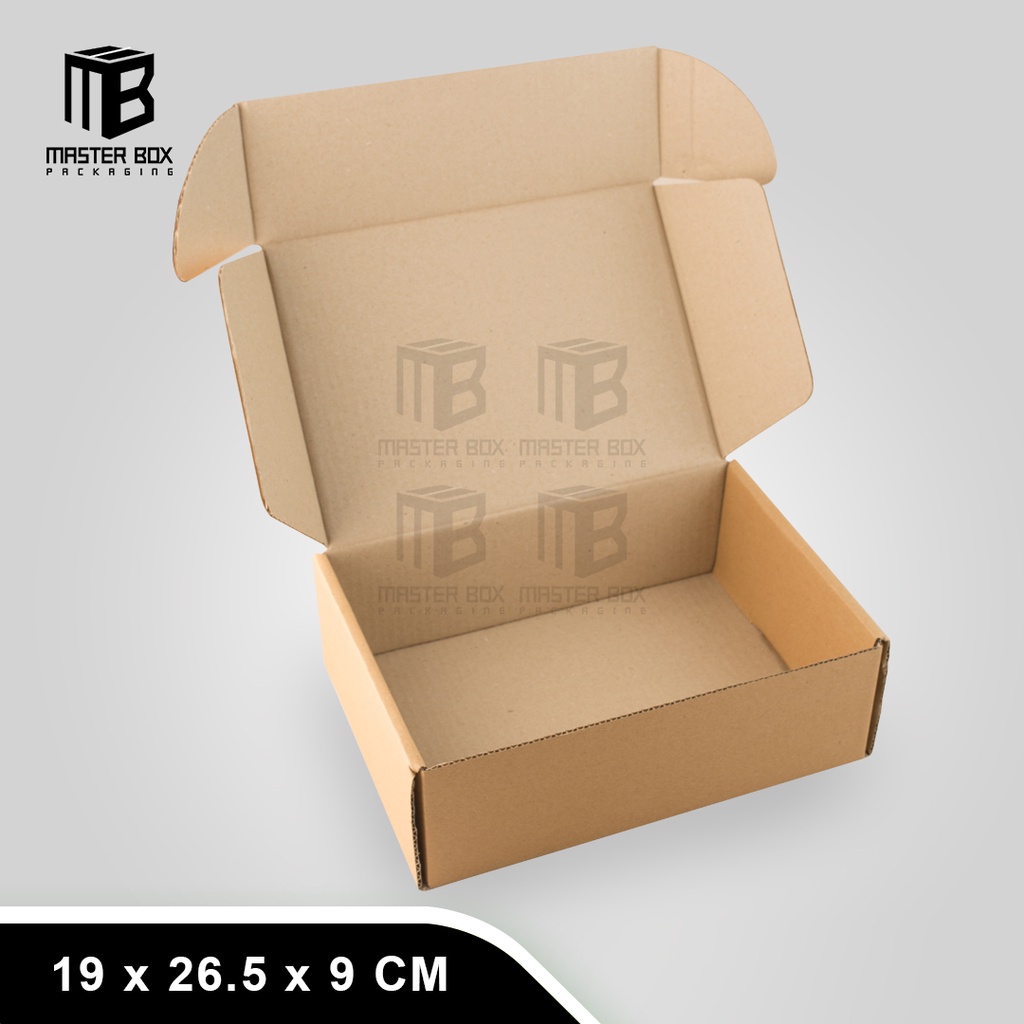 

( Paket 30pcs ) Box / Kardus Packaging uk 19 x 26.5 x 9 CM Die cut. Model Pizza dan harga murah.