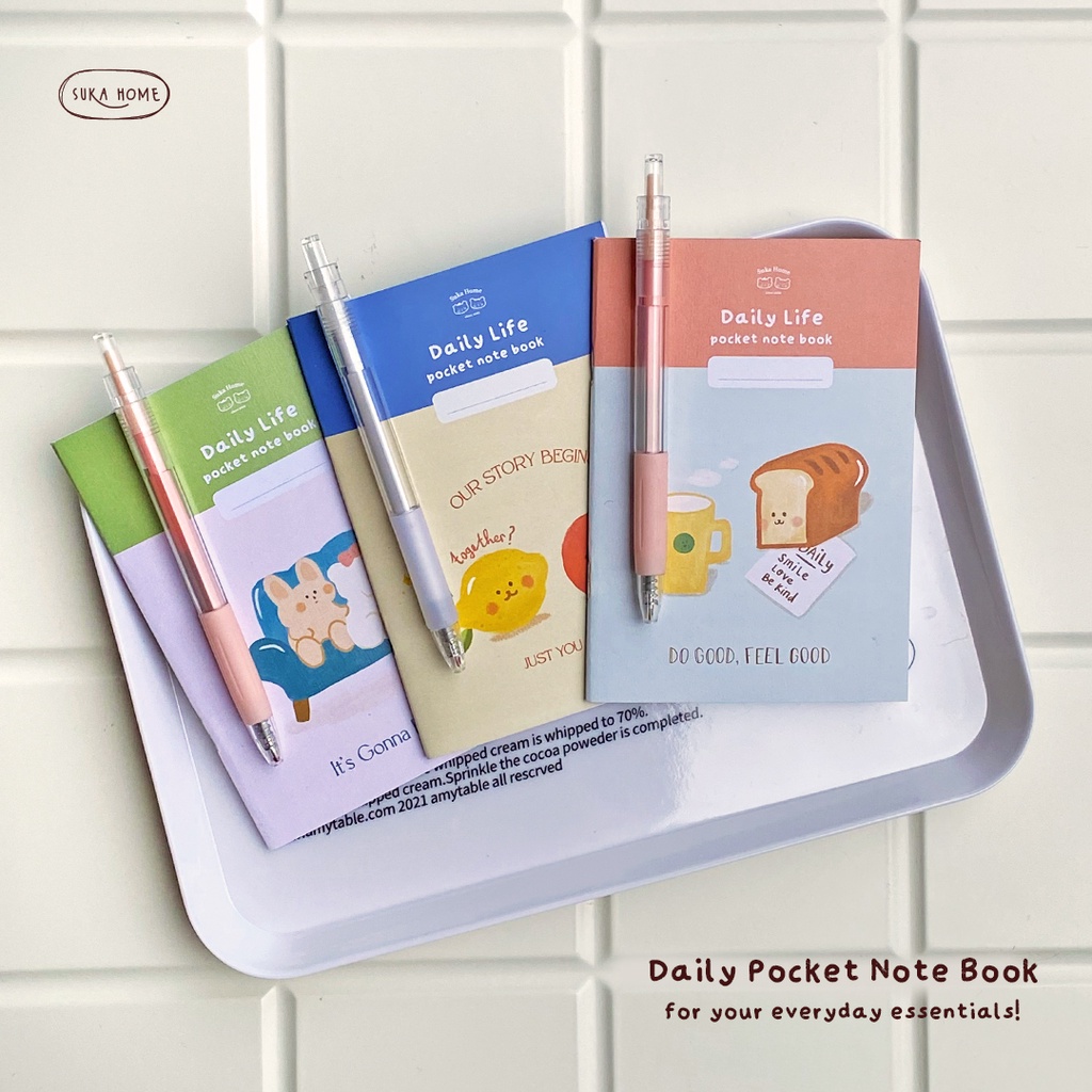 Daily Life Pocket Notebook | Diary Agenda | Buku Catatan | Journal Book |  Buku Kecil Mini | Diary Catatan Aesthetic A6 Size 30 halaman by Suka Home