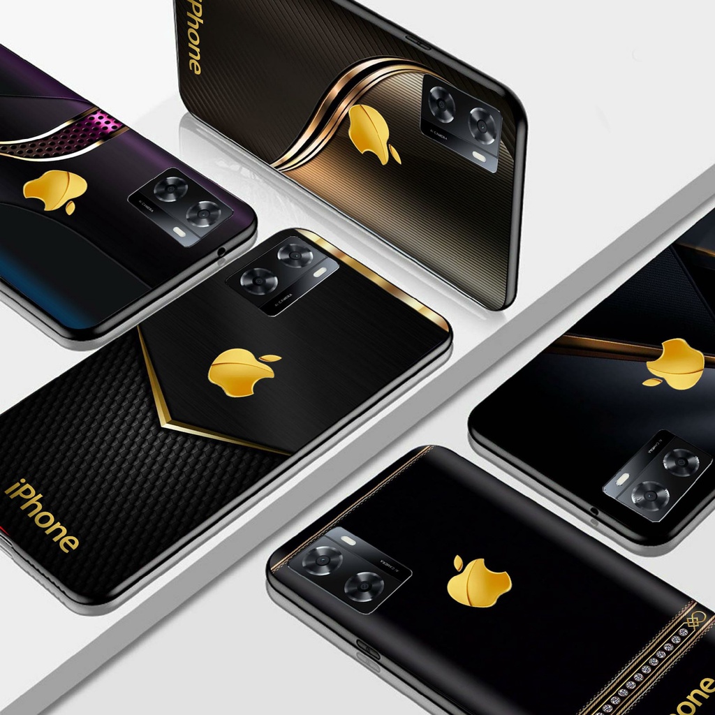 Softcase Glass Kaca Oppo A57 2022 | SK09 Casing Terbaru A57 2022 Oppo A57 Pelindung Belakang HpCassi