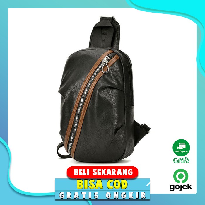 Tas Selempang USB Kulit Pria Slingbag Laki Laki Slempang 