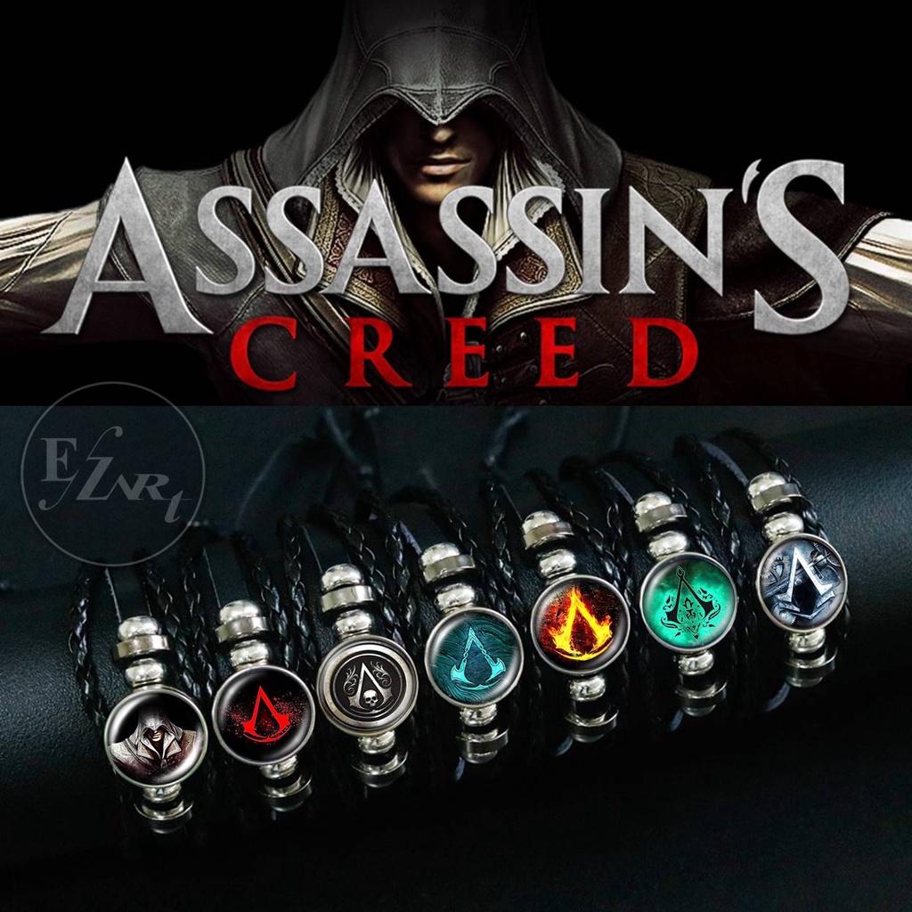 GELANG COSPLAY GAME ASSASSIN CREED ICON BADGE SYMBOL LOGO KULIT MULTILAYER