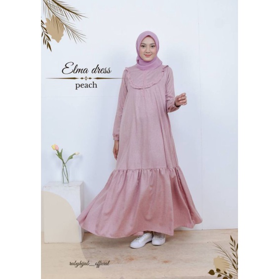 Original Elma Dress by RubyHijabOfficial Gamis Katun