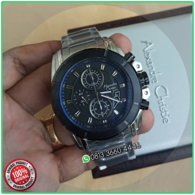 Alexandre Christie Ac 6226 Mc Tali Rantai Silver Original