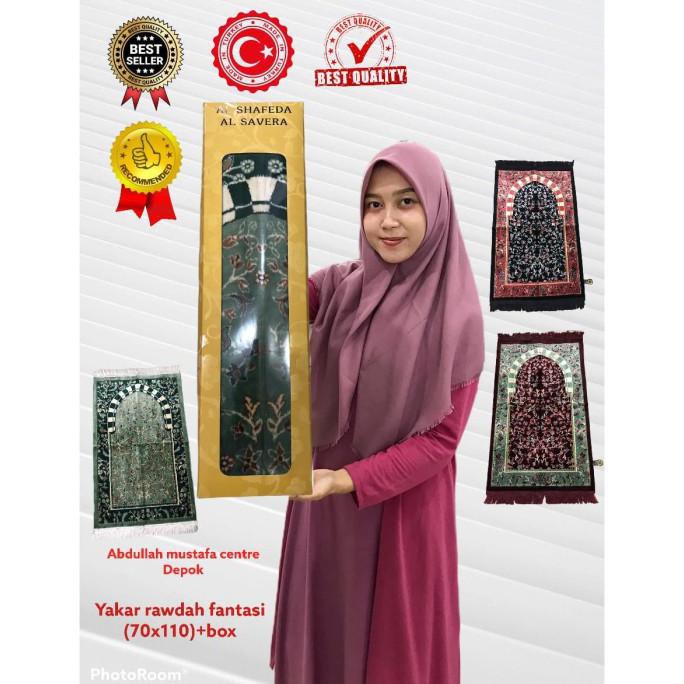 Terlaris Sajadah Yakar Rawdah Wangi / Sajadah Ruwdah Yakar Wangi Turky <