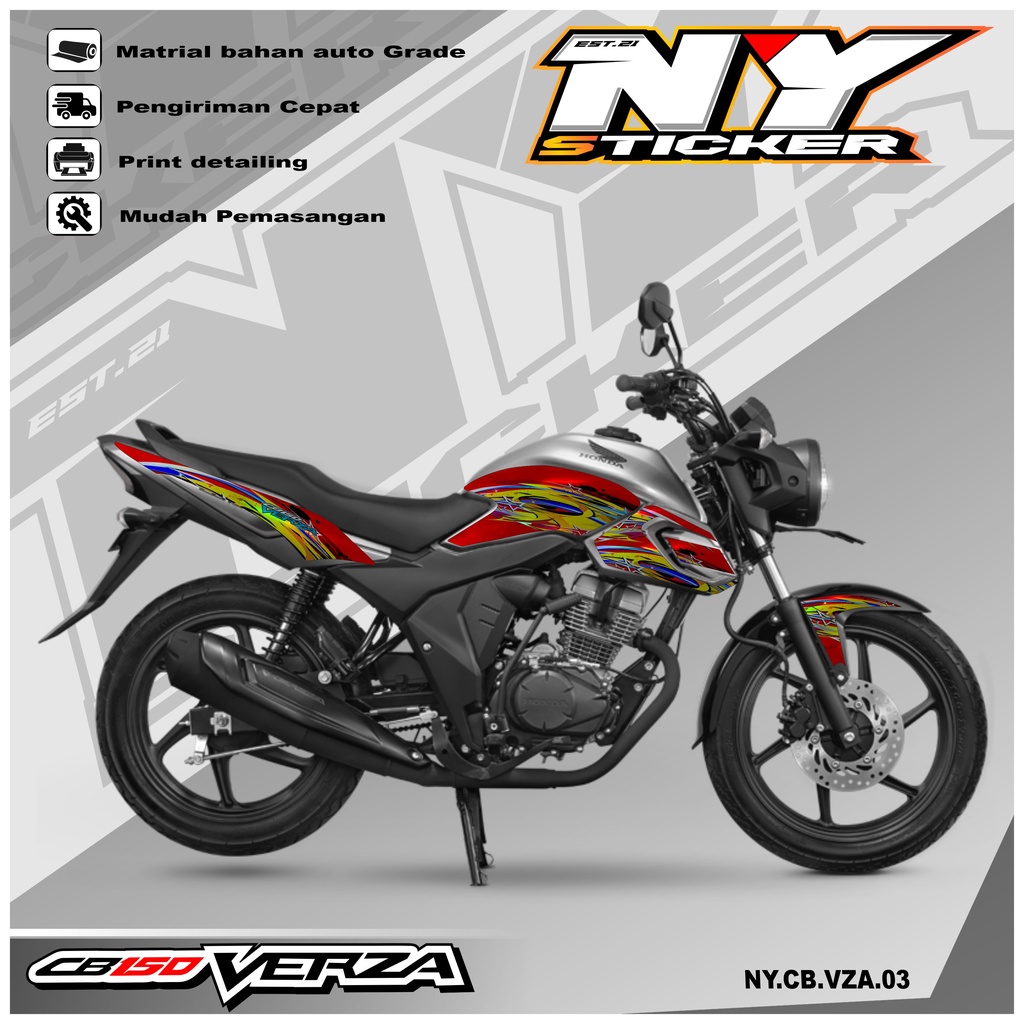Stiker Striping VERZA CB 150 Lis Variasi Stiker Motor CB 150 Verza 2021 003