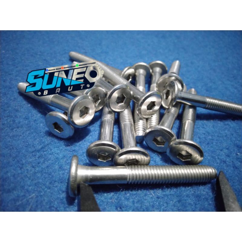 Baut Body Box Filter Samping Kanan SatriaFU Karbu ( Baut L Stainless )