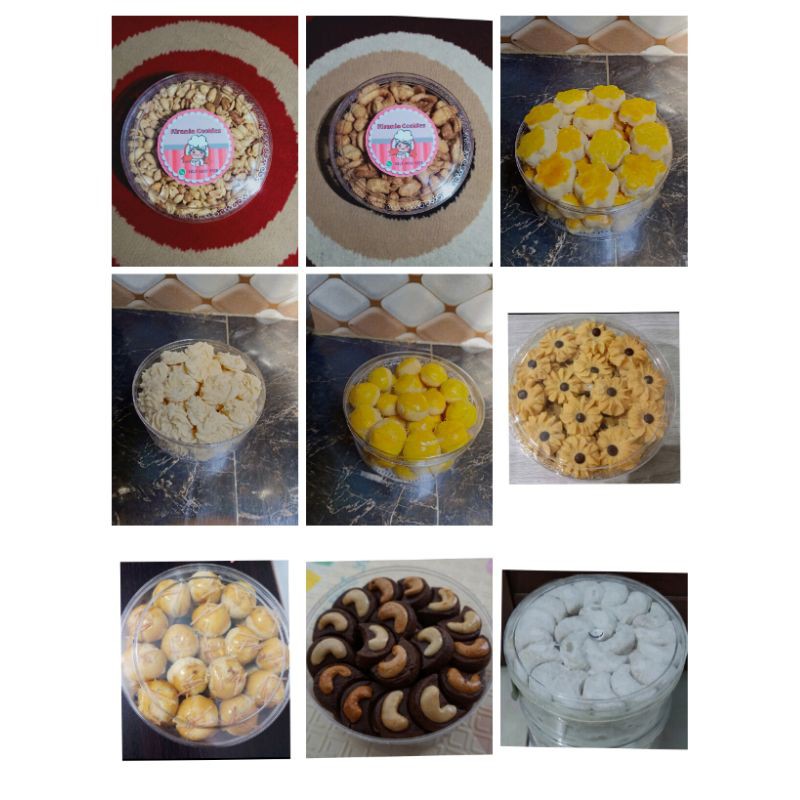 

nastar/kastengel/putri salju/kue kacang/semprit/coklat mede/kacang bawang/sagu keju