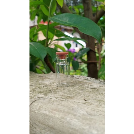 botol kaca 3ml tutup karet botol mini