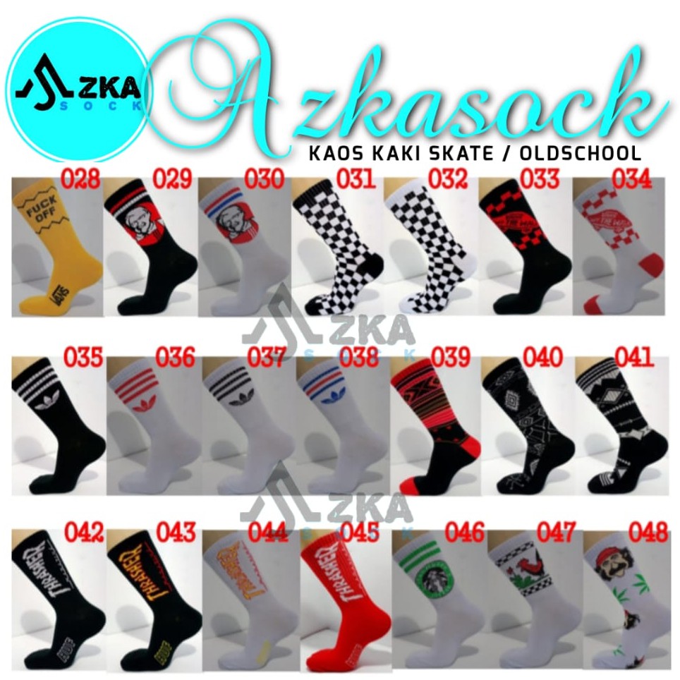 Kaos Kaki Motif Skate Style (BEBAS PILIH MOTIF)