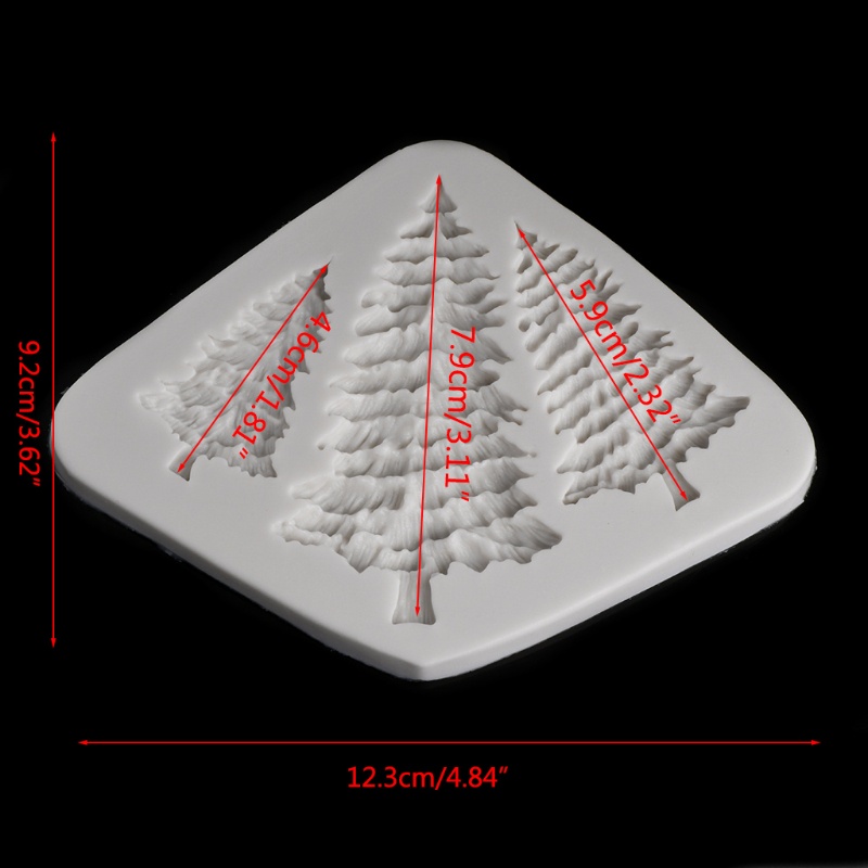 Cetakan Kue Bentuk Pohon Natal Bahan Silikon Flexible Untuk Dekorasi Pesta