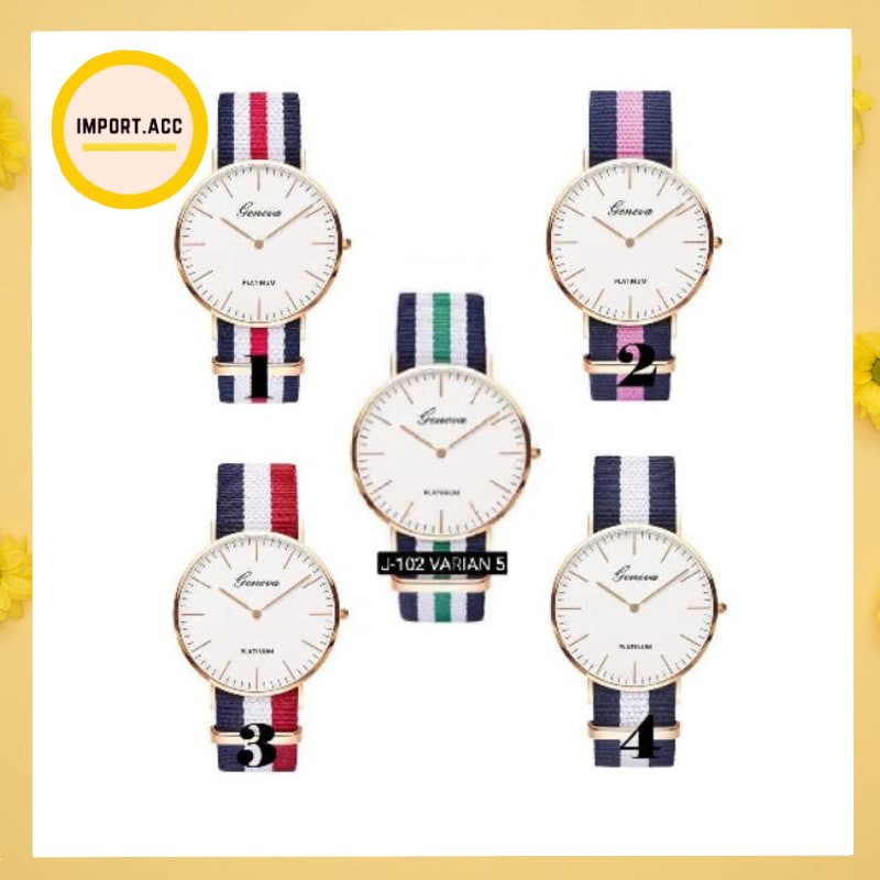 J-102 JAM TANGAN Fashion Kanvas