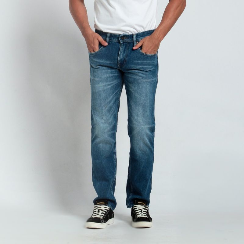 Guten Inc - Rambler Blue Washed Denim - Celana Jeans Pria Guteninc ( WAJIB BACA DESKRIPSI )