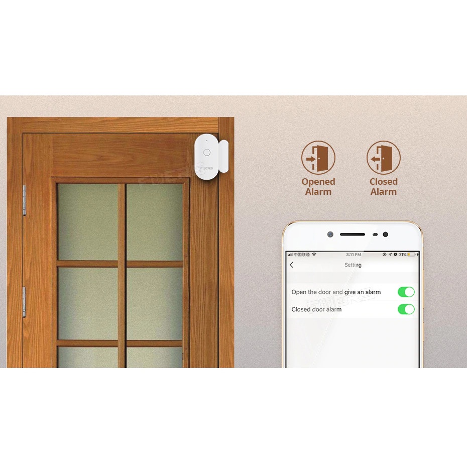 Smart Alarm Sensor Pintu Jendela Rumah WiFi - WIFID01PACKAGE CONTENTS