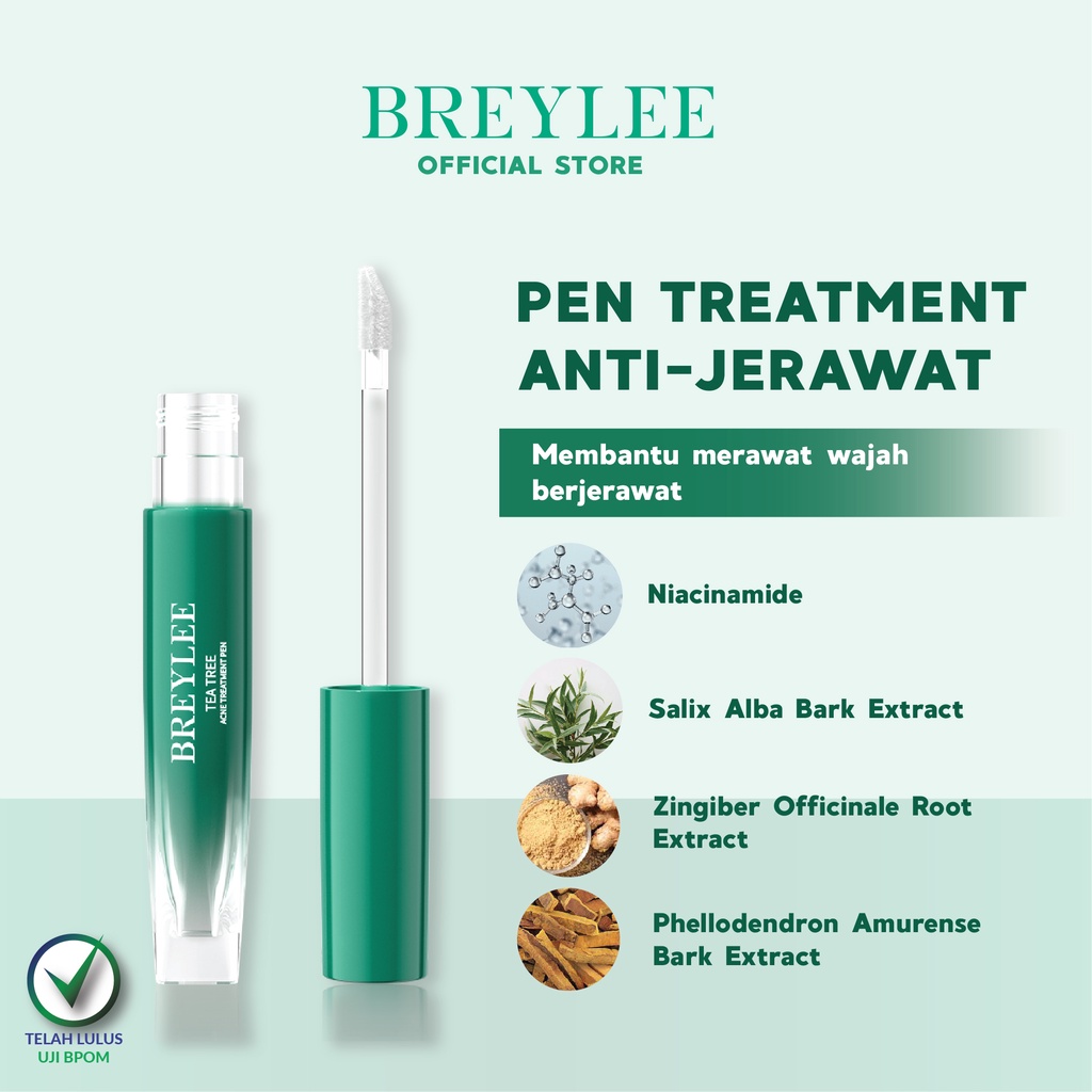 PEMBERSIH JERAWAT BREYLEE TEA TREE ACNE TREATMENT PEN