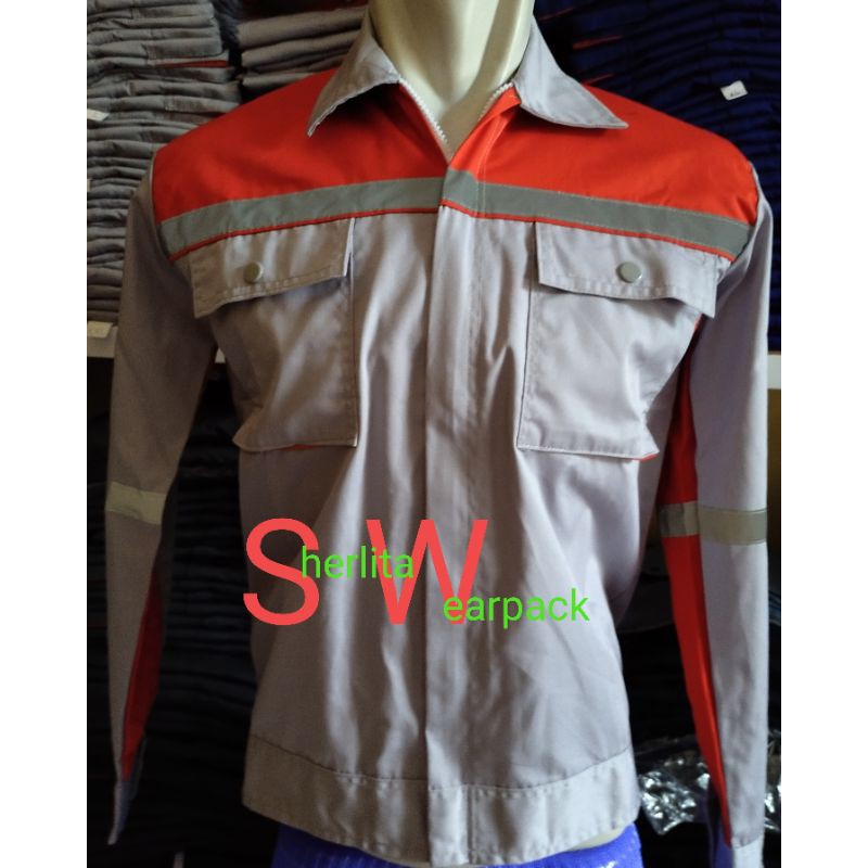 Jual Baju Kerja Safety K3 Baju Wearpack Atasan Lengan Panjang Baju