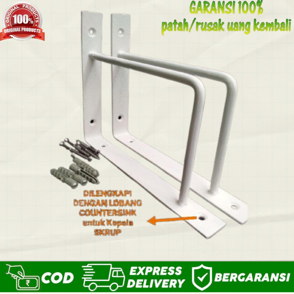 Rak Dinding Kamar Rak Penyangga Papan Ambalan Rak Buku Rak Besi Siku Ambalan Rak Bumbu Rak Siku Besi