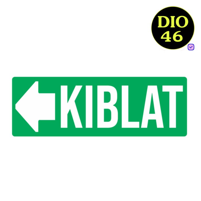 Jual STIKER PETUNJUK KATA KIBLAT WALL STICKER PAPER DINDING KACA LANTAI - KIBLAT01 Berkualitas
