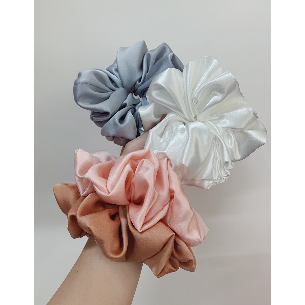 

Giant Premium Satin Scrunchies - PASTELS