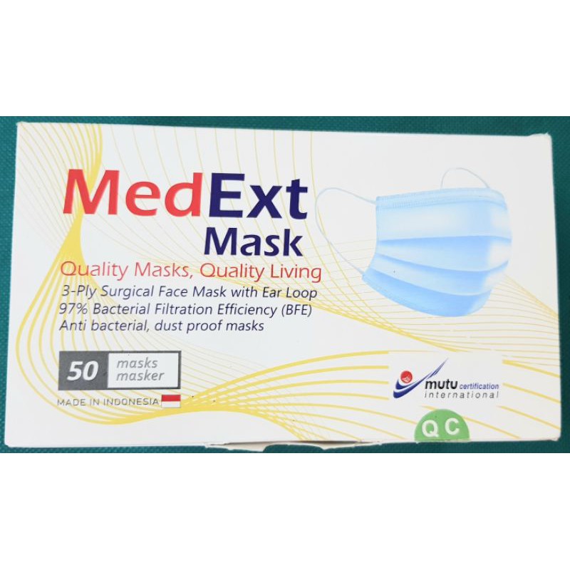 Masker Medis 3Ply / 3lapis merk MedExt