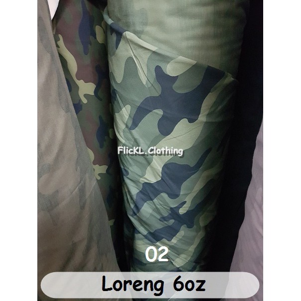 Bahan Kain Loreng Camo 6oz Ormas Tentara Sipil Dress Gamis Terusan Kemeja