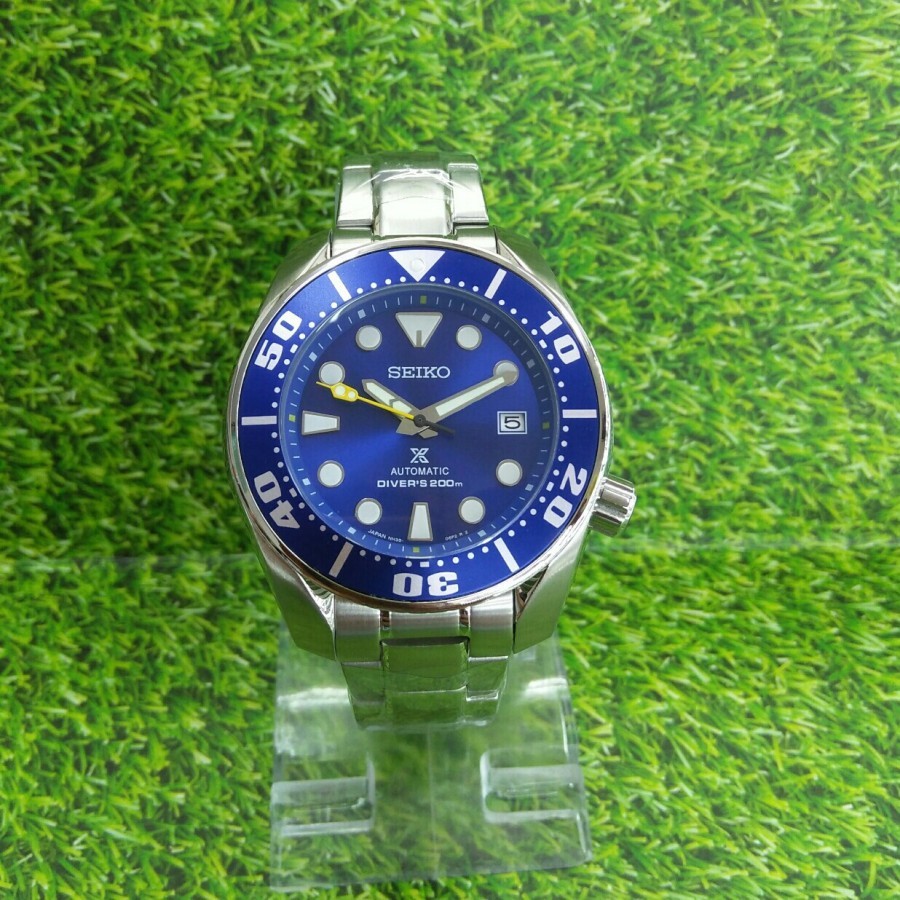 Cash Back JAM TANGAN SEIKO SUMO FIRST GENERATION BLUE SBDC003 AUTOMATIC Garansi 1th
