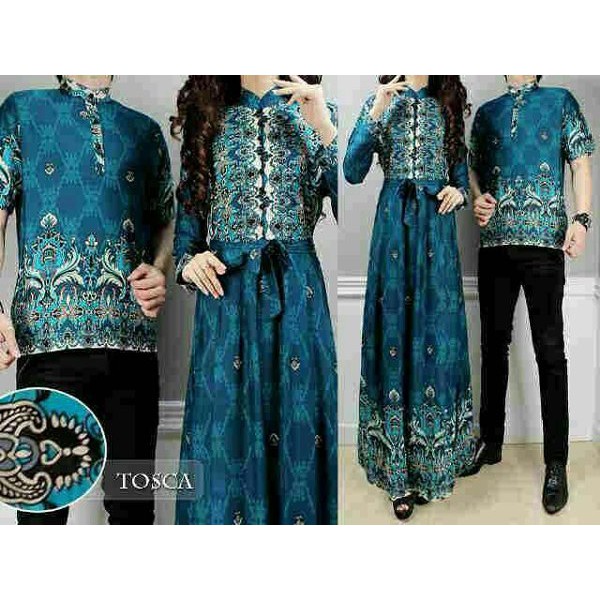 Unix BAJU GAMIS COUPLE MUSLIM LEBARAN 17265 KAPELAN BATIK TOSCA