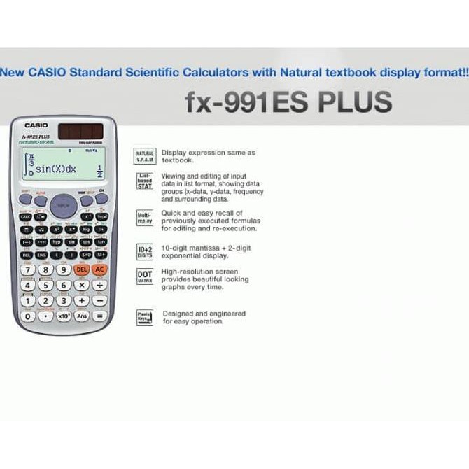 

ITERBARUl Calculator - Casio - Scientific Calculator FX-991ES Plus ICLl
