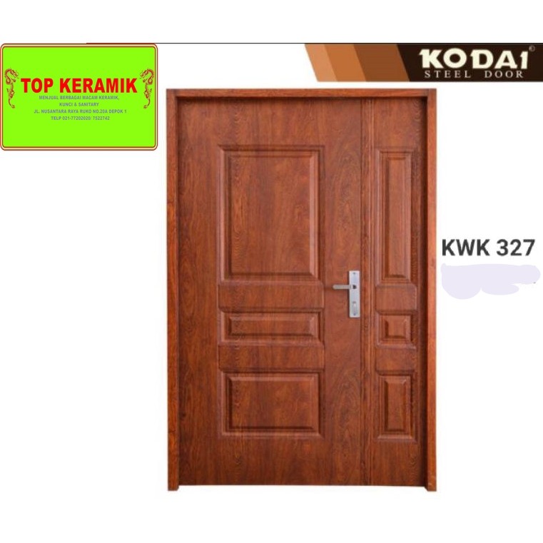 Pintu Baja Kodai KWK327 Coklat Full Set